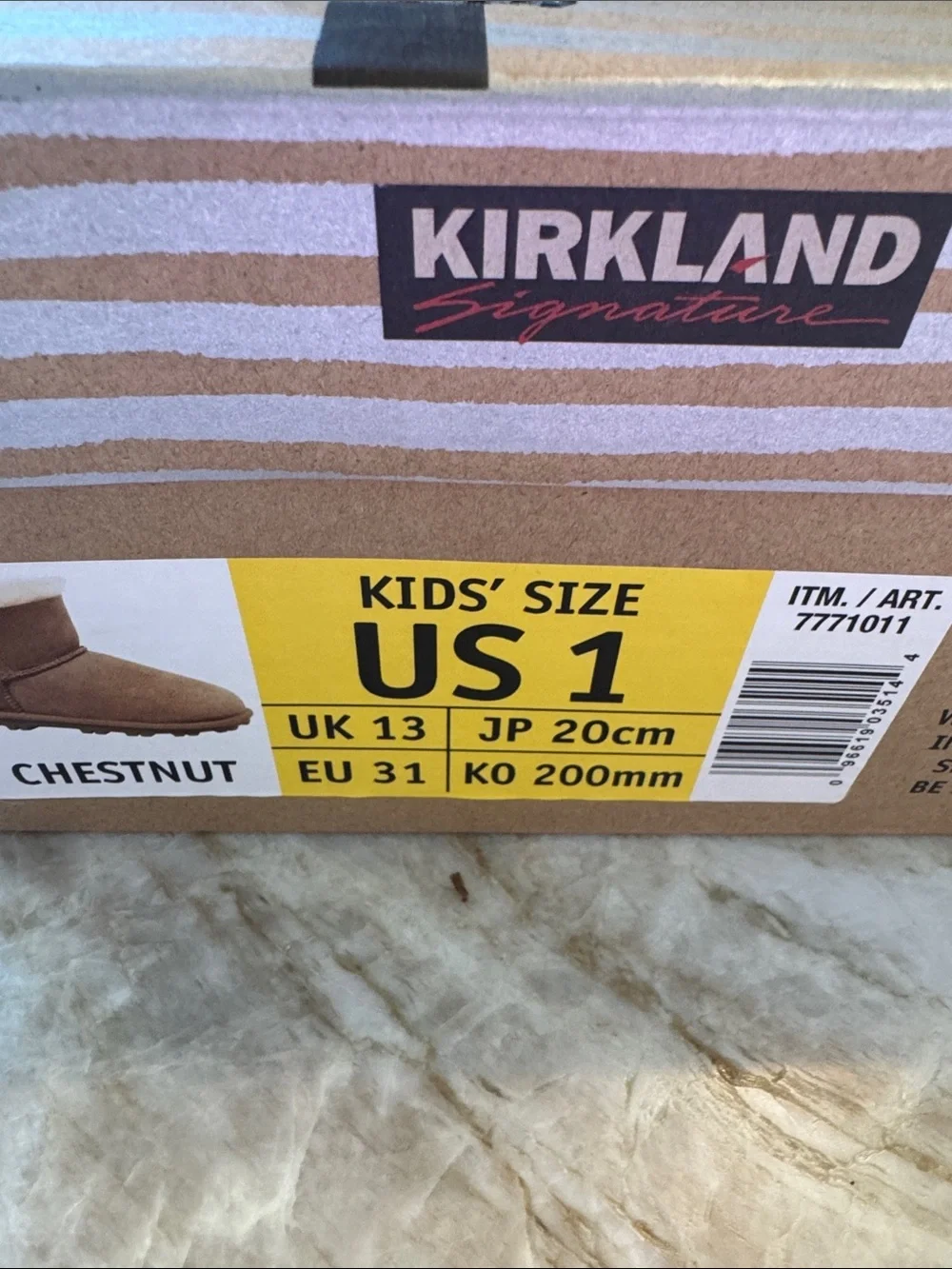 Kirkland Signature Kids' Chestnut Boots US 1